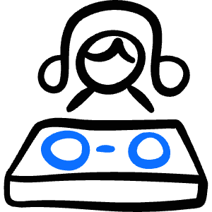 Modern Music Dj Icon from Freehand Duotone - Free Set