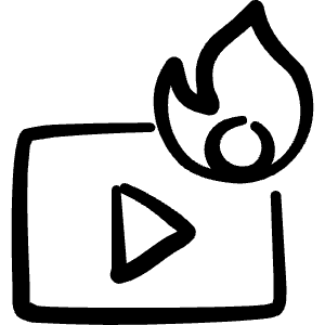 Movies Hot Trending Icon from Freehand Line - Free Set