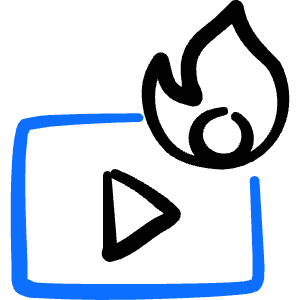 Movies Hot Trending Icon from Freehand Duotone - Free Set