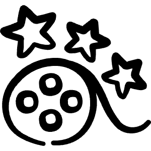 Movies Reel Rating Icon from Freehand Line - Free Set