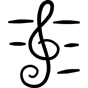 Music Clef Icon from Freehand - Free Set