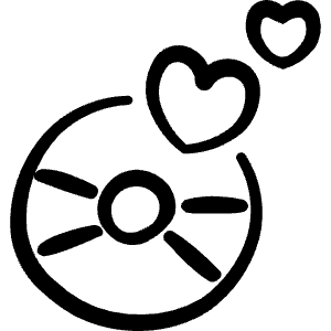 Music Genre Romantic Cd Icon from Freehand Line - Free Set