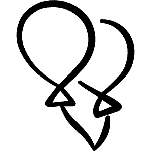 Party Balloon Icon from Freehand Line - Free Set