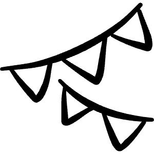 Party Decoration Banner 1 Icon from Freehand Line - Free Set