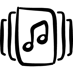 Playlist Album 1 Icon from Freehand Line - Free Set