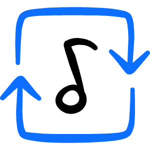 Playlist Square Sync Icon from Freehand Duotone - Free Set
