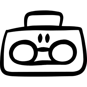 Radio Stereo Icon from Freehand Line - Free Set