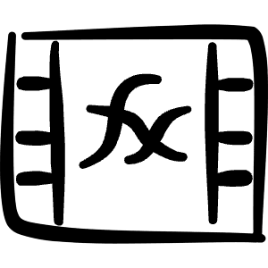 Video Edit Effects Icon from Freehand Line - Free Set