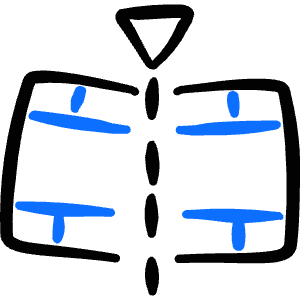 Video Edit Split Icon from Freehand Duotone - Free Set