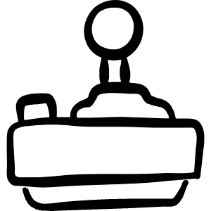 Video Game Control Gear Icon from Freehand Line - Free Set