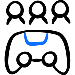 Video Game Controller Team Icon from Freehand Duotone - Free Set