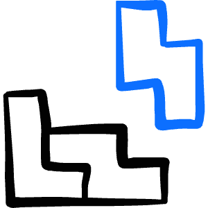 Video Game Tetris Icon from Freehand Duotone - Free Set