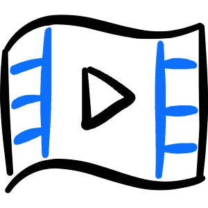 Video Player Movie Icon from Freehand Duotone - Free Set