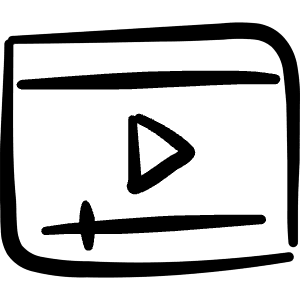Video Player Slider Icon from Freehand Line - Free Set