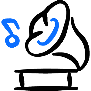 Vinyl Record Gramophone Icon from Freehand Duotone - Free Set