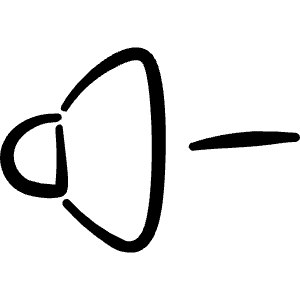 Volume Control Down 1 Icon from Freehand Line - Free Set