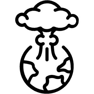 Apocolypse Atomic Bomb Explosion Nuclear Icon from Nasty - Free Set