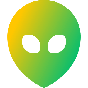 Alien Icon from Sharp Gradient- Free Set