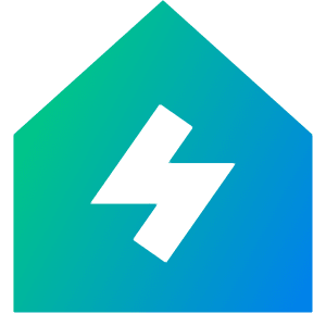 Eco House Icon from Sharp Gradient- Free Set