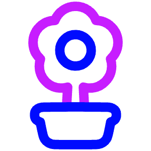 Potted Flower Icon from Plump Neon - Free Set