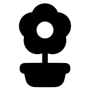 Potted Flower Icon from Plump Solid - Free Set