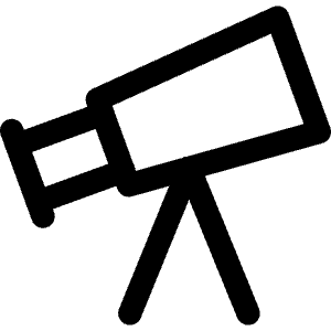 Telescope Icon from Core Line - Free Set