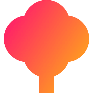Tree 3 Icon from Sharp Gradient- Free Set