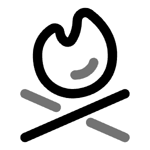 Bonfire Icon from Solar Line Duotone Set