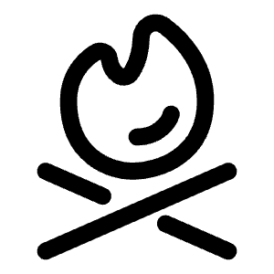 Bonfire Icon from Solar Linear Set