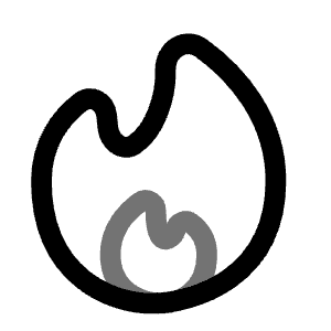 Fire Icon from Solar Line Duotone Set