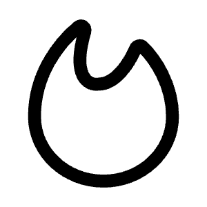 Fire Minimalistic Icon from Solar Linear Set