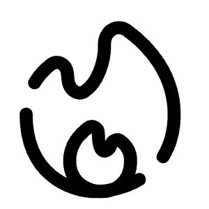 Fire Icon from Solar Broken Set