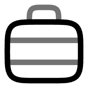 Suitcase Lines Icon from Solar Line Duotone Set