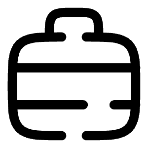 Suitcase Lines Icon from Solar Broken Set
