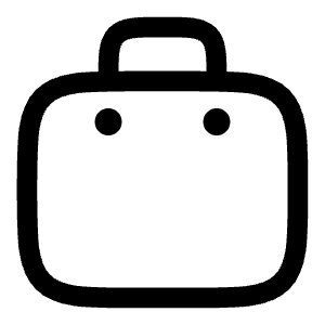 Suitcase Icon from Solar Linear Set