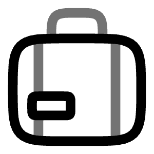 Suitcase Tag Icon from Solar Line Duotone Set