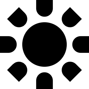 Sun Icon from Block – Free Set