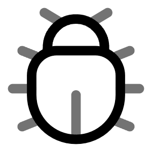 Bug Icon from Solar Line Duotone Set