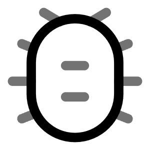 Bug Minimalistic Icon from Solar Line Duotone Set