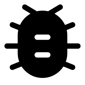 Bug Minimalistic Icon from Solar Bold Set