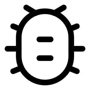 Bug Minimalistic Icon from Solar Linear Set