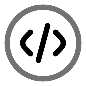 Code Circle Icon from Solar Line Duotone Set