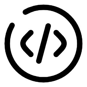 Code Circle Icon from Solar Broken Set