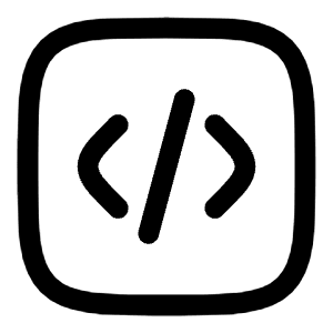 Code Square Icon from Solar Linear Set
