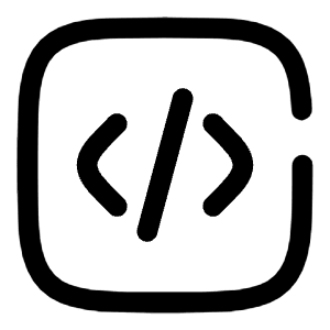 Code Square Icon from Solar Broken Set
