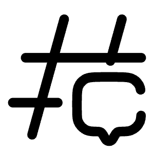 Hashtag Chat Icon from Solar Broken Set