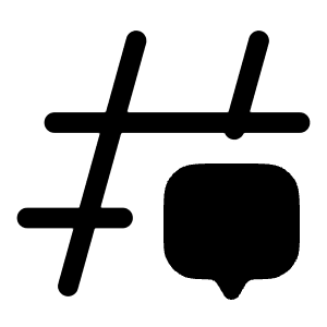 Hashtag Chat Icon from Solar Bold Set