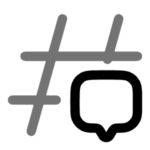 Hashtag Chat Icon from Solar Line Duotone Set