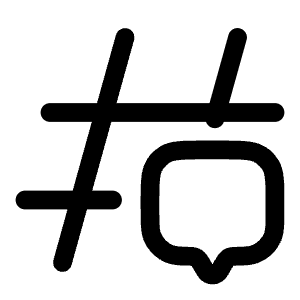 Hashtag Chat Icon from Solar Linear Set
