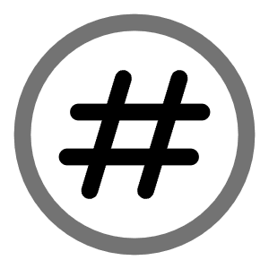 Hashtag Circle Icon from Solar Line Duotone Set